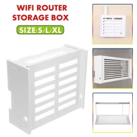 wifi router shelf storage boxes cable power plus wire bracket storage box plastic wall shelf hanging plug bracket box slxl