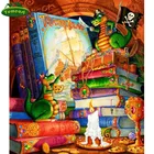 YUMEART Алмазная вышивка мультфильм картины для алмазной вышивки Алмазная мозаика для рукоделия Картина декоративная книга зеленый дракон