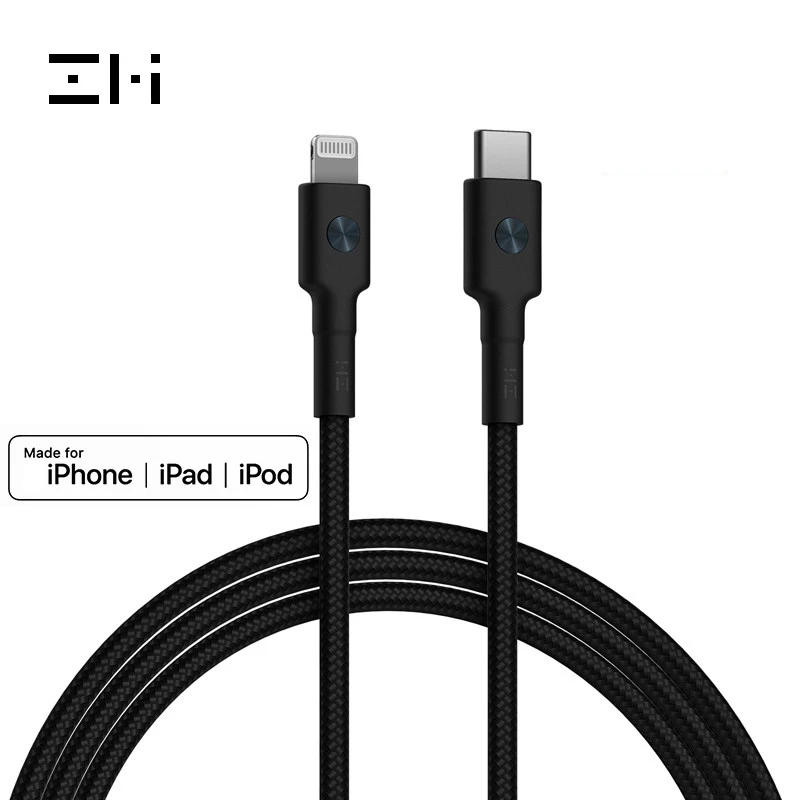 USB C to iPhone B xiaomi zmi usb type c кабель короткий 0,3 м 1 м 2 м быстрое зарядное устройство PD для usb c к lightning Кабель Быстрая зарядка данных Android3A - Цвет: USB C to iPhone B