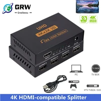 4k hdmi compatible splitter full hd 1080p video hdmi compatible switch switcher 1x4 split 1 in 4 out for hdtv dvd