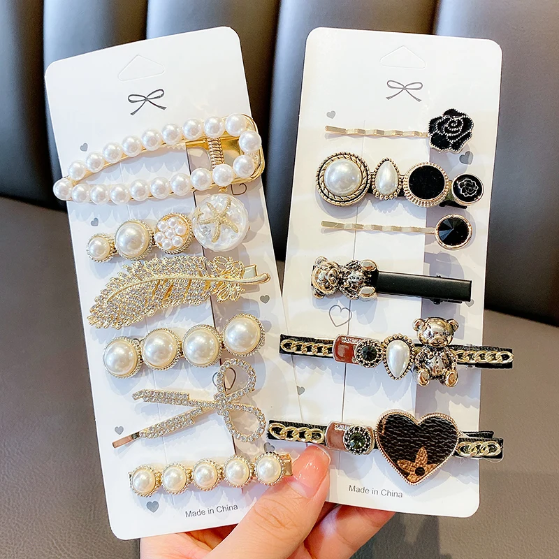 5 шт./компл. для женщин обувь девочек элегантный полный жемчуг геометрический