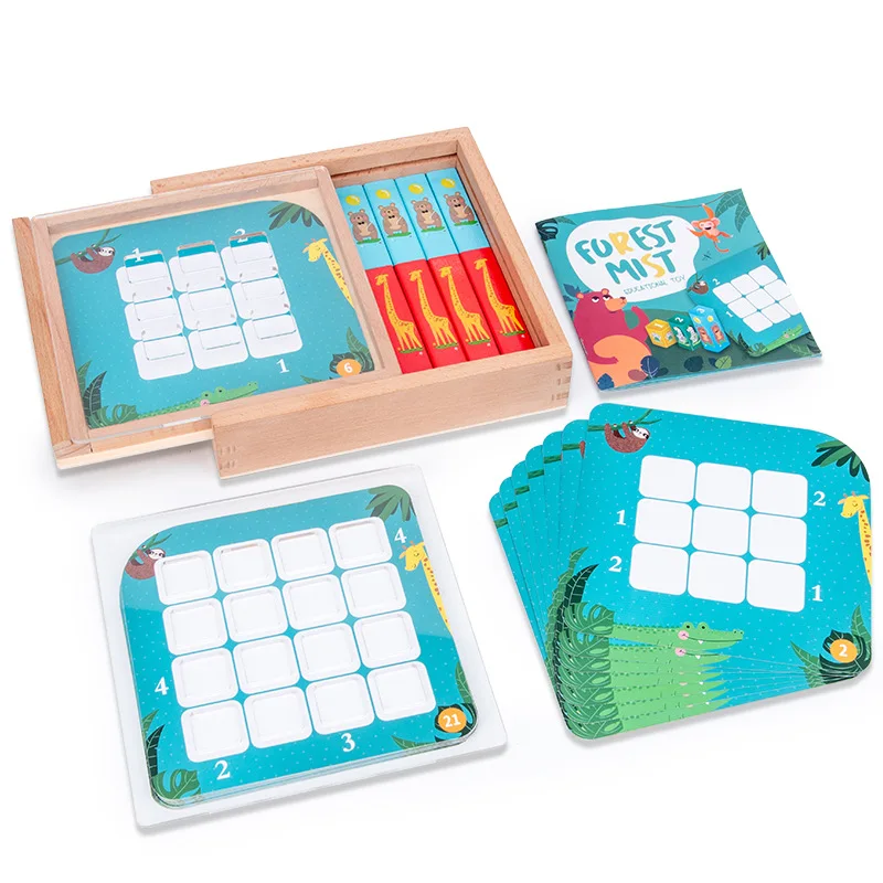 

Children's Wooden Misty Forest Sudoku Game Toys Baby Sudoku Puzzle Early Education Toys 3+ Fun Toys jigsaw puzzle