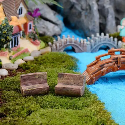 Модный мини стул диван Фея садовая скамейка модель миниатюрный кукольный дом