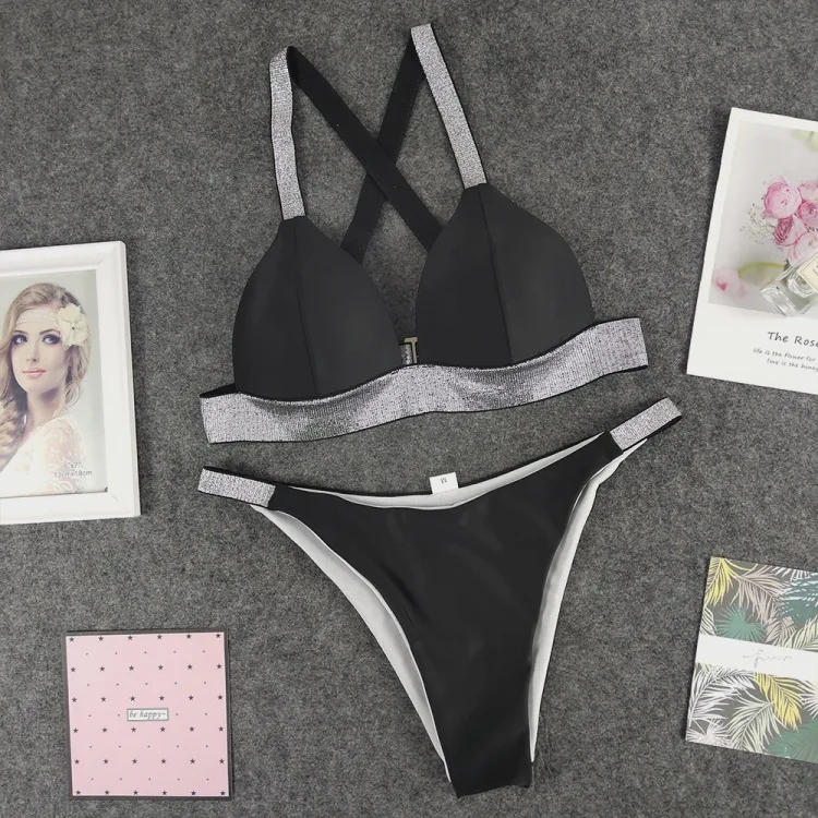 

High Waist Bikini Swimsuit Ladies Push-up Swimwear Brazilian Bikini 2021 New Beachwear Wire Free red swimsuit for women