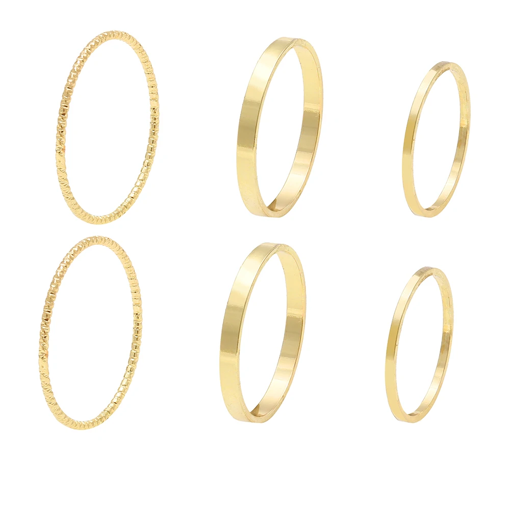 

10Pcs/Set Fashion Punk Minimalist Midi Round Twist Ring Set for Women Bohemia Vintage Metal Knuckle Finger Rings Jewelry
