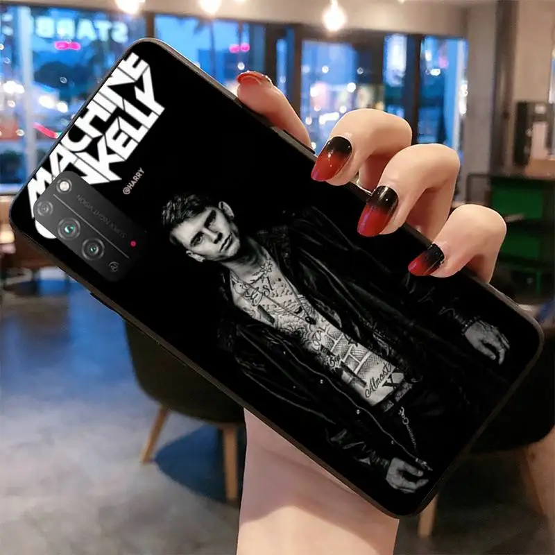 HUAGETOP Machine Gun kelly MGK Модный мягкий черный чехол для телефона Huawei Honor 30 20 10 9 8 8x 8c v30 Lite