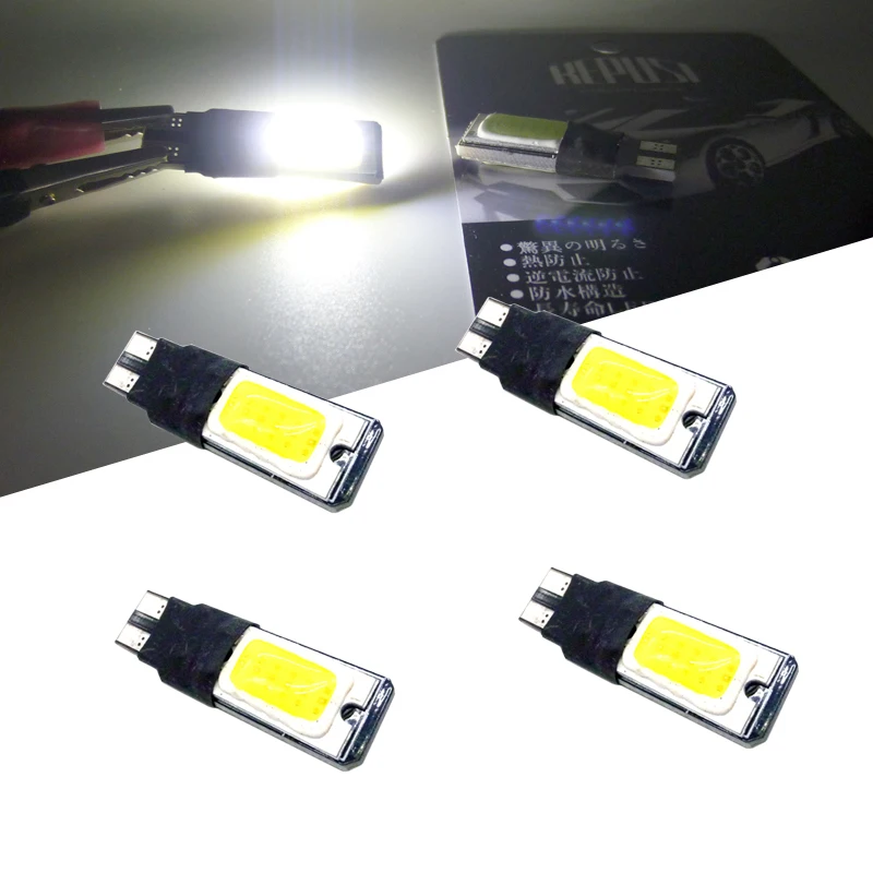 

4Pcs W5W COB Car T10 LED 194 168 Wedge Replacement Reverse Instrument Panel Lamp White Blue Bulbs For Clearance Lights