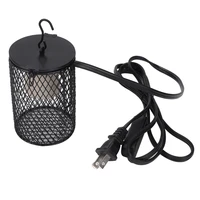 metal anti scald ceramic heating light bulb lamp lampshade protector for reptile chicken brooder black