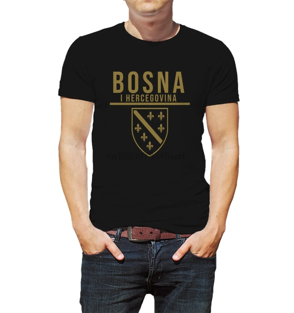 Bosna I Hercegovina Биг футболка юго 2018 Новое поступление мужская Повседневное мужские