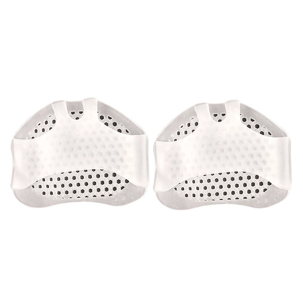 

1pair Reusable Shock Absorption Soft Silicone Pain Relief Cushion Half Insoles Forefoot Pad Honeycomb Type Elastic Breathable