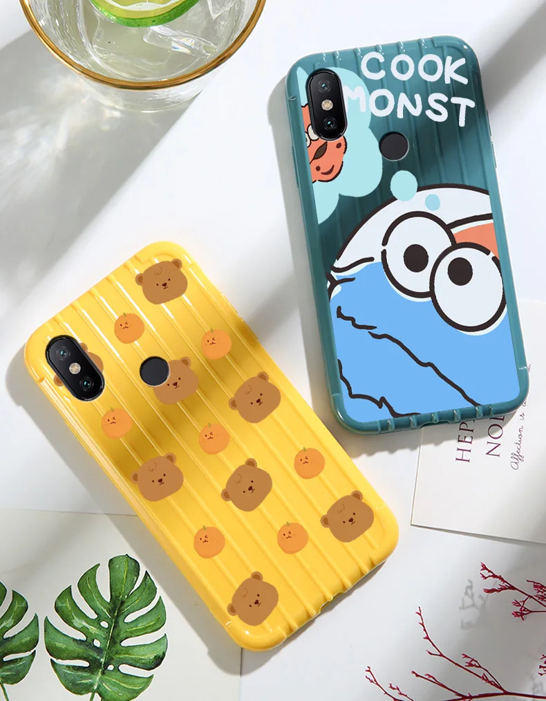 Роскошный багажный чехол для телефона Xiaomi redmi 6 6a милые Мультяшные Силиконовые