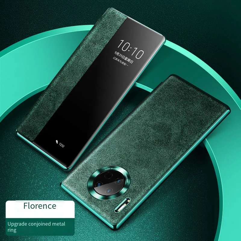 

XNCORN Protective Case Phone Case For Huawei Mate30 Mobile Phone Case Flip Fur 30pro Flip Cover Smart Window Opening