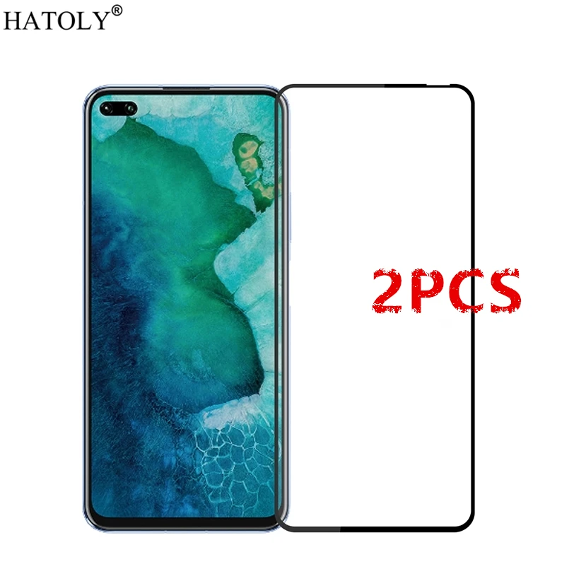 Protector de pantalla de vidrio templado para m&oacute;vil, pel&iacute;cula de vidrio duro para Huawei Honor V30 Pro, 2 unidades-0