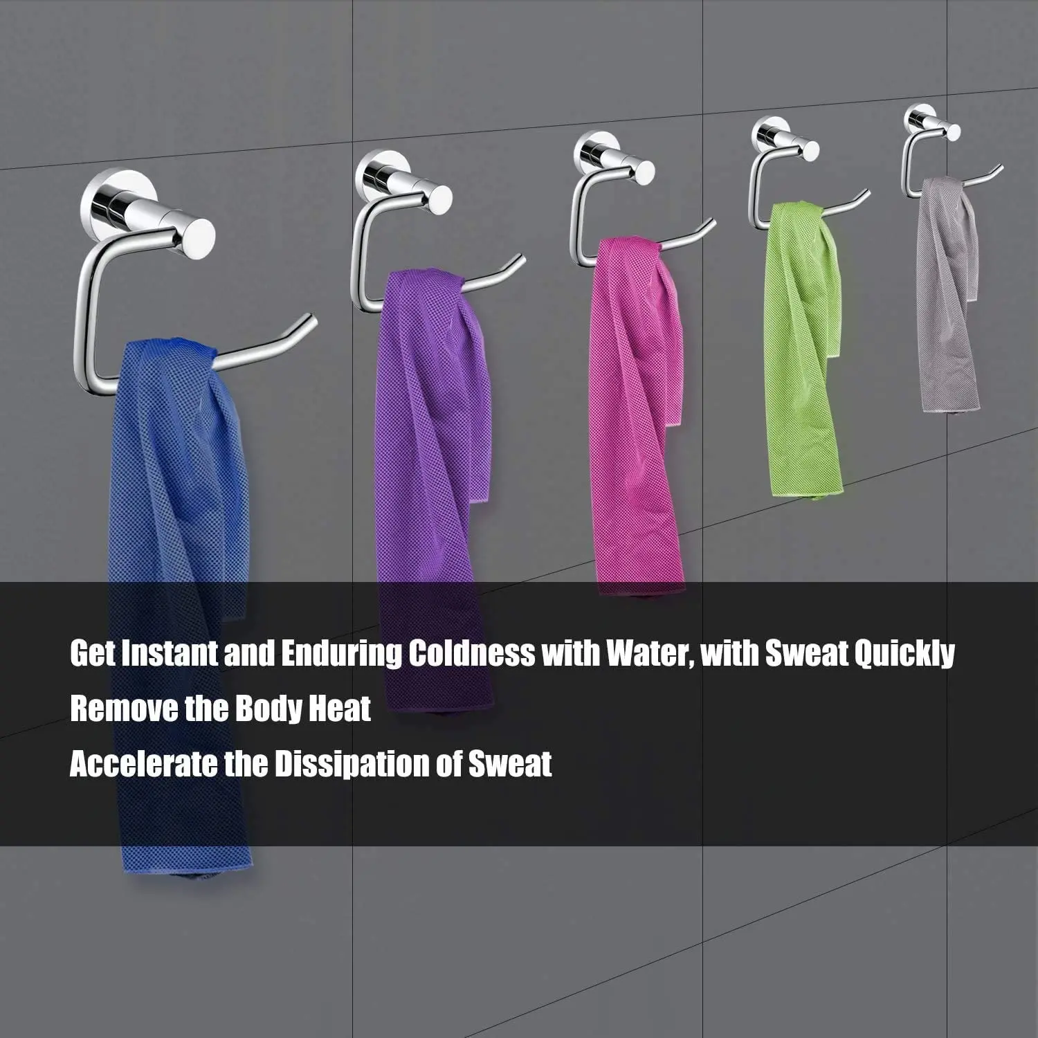 

Cooling Towel (32"x12")Quick Dry Cooling Towel for Yoga,Sport,Running,Gym,Camping,Fitness Workout & More Activities