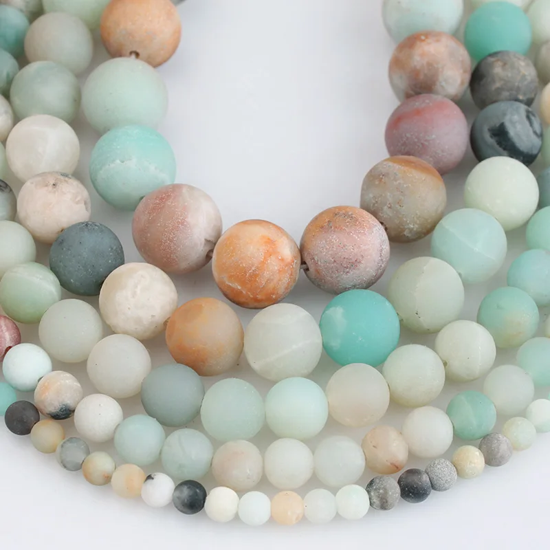 100% натуральный матовый камень морозный Амазонит круглые бусины 4681012 14 мм Diy для