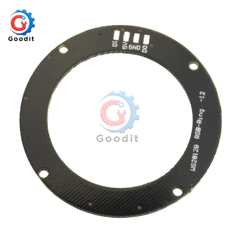 Беспроводной Wi-Fi Управление ESP8266 ESP-01 ESP-01S WS2812B 12 16 24 60 Светодиодный s 5050 RGB светодиодный кольцевой светильник светодиодный адаптер Управление; для Arduino