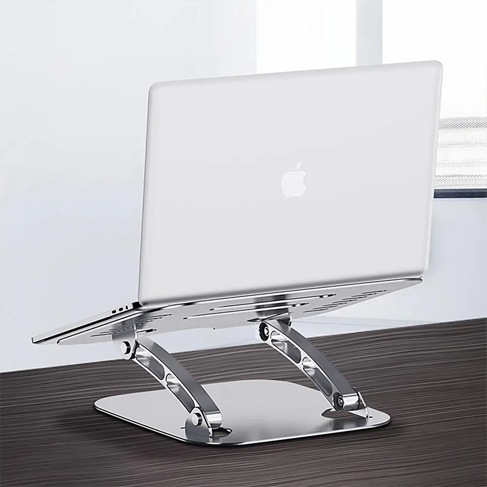 

Ergonomic Laptop Holder with Heat Vent Aluminum Alloy Laptop Bracket Height Adjustable Laptop Stand