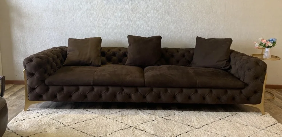 10X упаковка итальянский дизайн трехместный диван с металлическими ножками