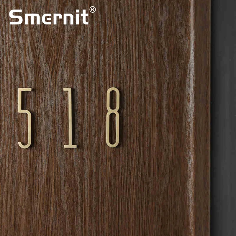7 см латунный номер дома отель офис двери адрес для цифровой наружный знак