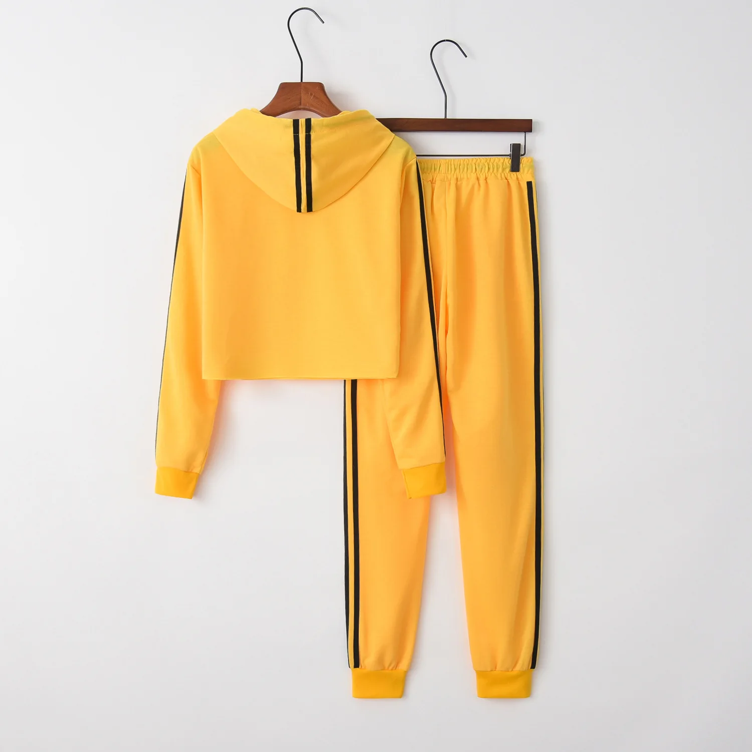 Желтый топ 2020 новый дизайн модный хит продаж костюм набор женский спортивный 2
