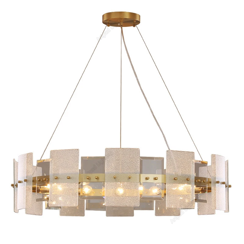 Современная Подвесная лампа Nordica стеклянная медная для украшения гостиницы