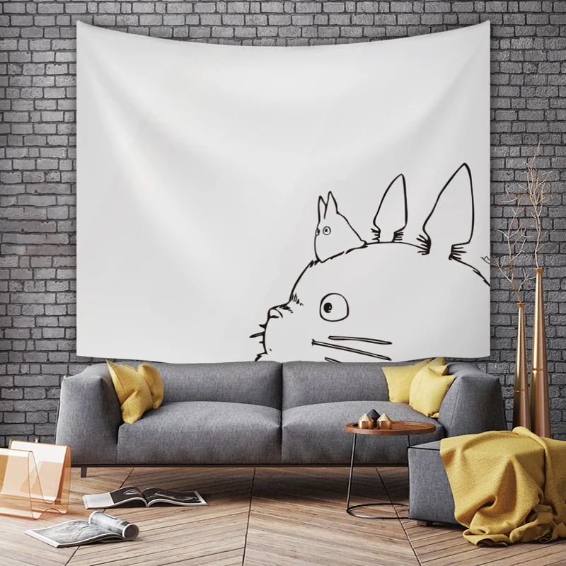 Тканевый подвесной гобелен в стиле аниме с мультяшным рисунком для детской