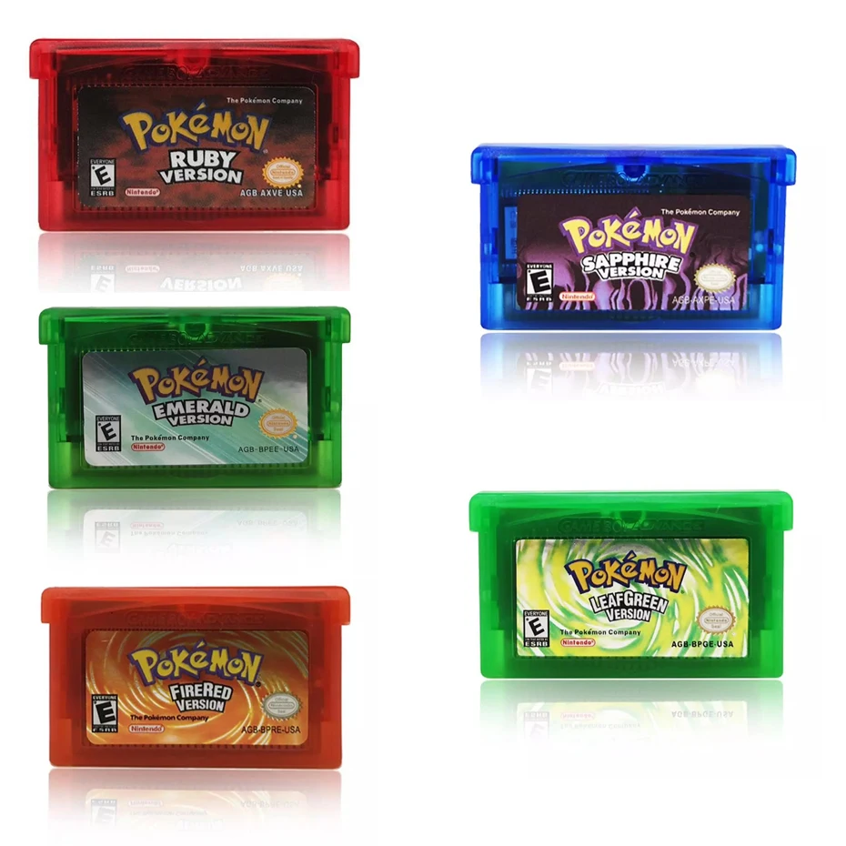 

32 Bit Video Game Cartridge Console Card Pokemon Series Emerald/Sapphire/Ruby/Leaf Green/Fire Red English Language US Version