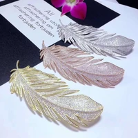 65mm womens high quality coat feather broochfashion style for woman christmas gift 1 pair