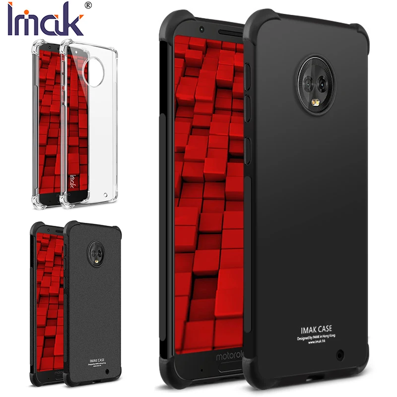 IMAK углы чехол с "воздушной подушкой" для Motorola Moto P50 G6 Plus X4 Z4 Z3 Play Мягкий ТПУ чехол s для Moto G6/G6+ полная Матовая силиконовая крышка