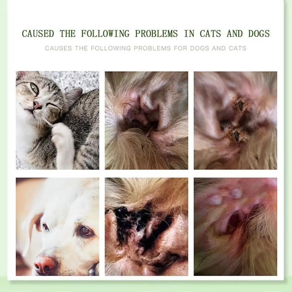 50 мл Домашние животные уши капли удаления запаха против клещей