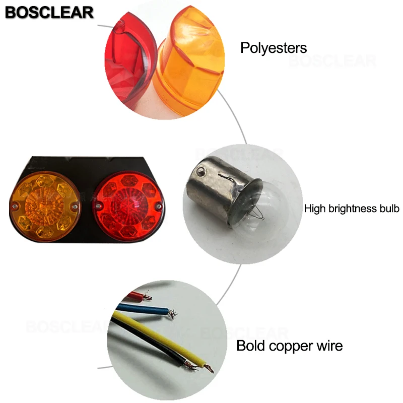 2x24V СВЕТОДИОДНЫЙ трейлер светильник s Водонепроницаемый прочный автомобиль