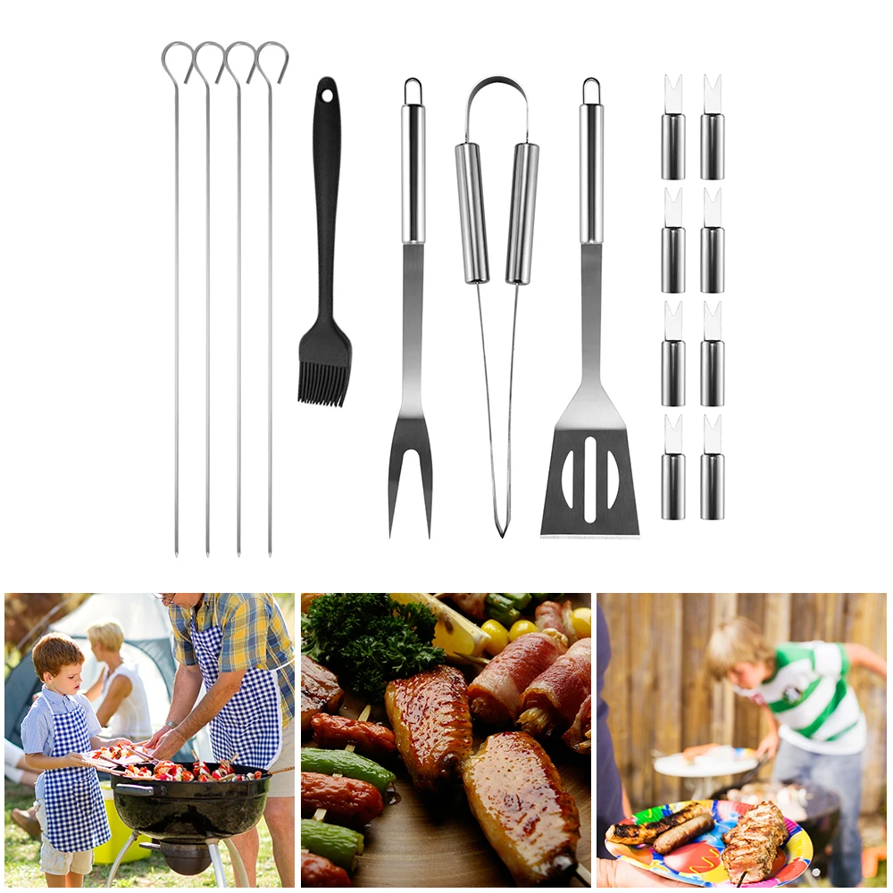 Набор инструментов для домашнего барбекю и гриля комплект из 16 предметов