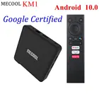ТВ-приставка Mecool KM1 Deluxe ATV Android 10,0 Amlogic S905X3 4 Гб 64 Гб двойной Wi-Fi BT 4K Google Сертифицированный Youtube умный медиаплеер