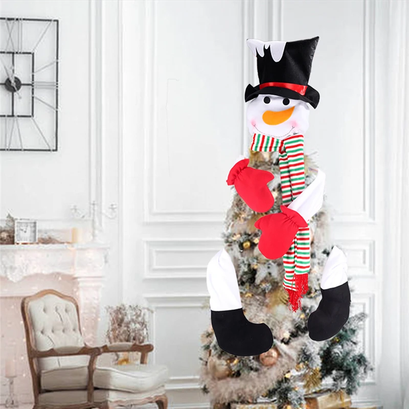 

Новогоднее украшение для дома, снеговик, Дед Мороз, стоящая кукла, украшение для новогодней елки
