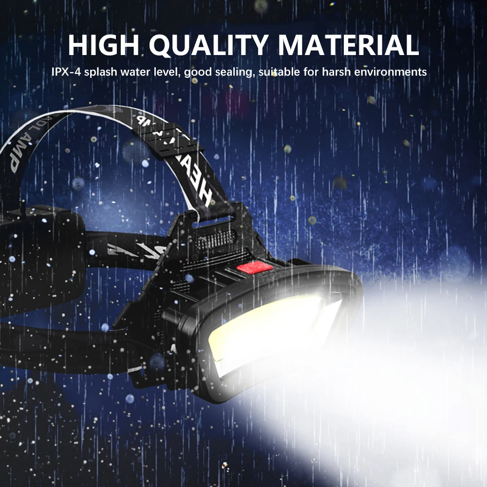 Налобный фонарик GZLIDY T-119 COB красный