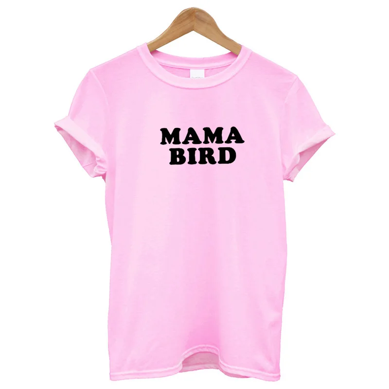 EnjoytheSpirit женская футболка оригинальная Mama футболка с рисунком птицы белая футболка мягкая хлопковая женская футболка с буквенным принтом хорошее качество