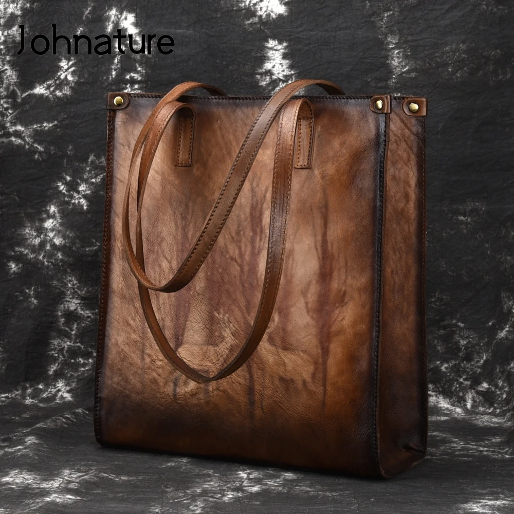 Johnature Новая Винтажная однотонная сумка на молнии с принтом животных