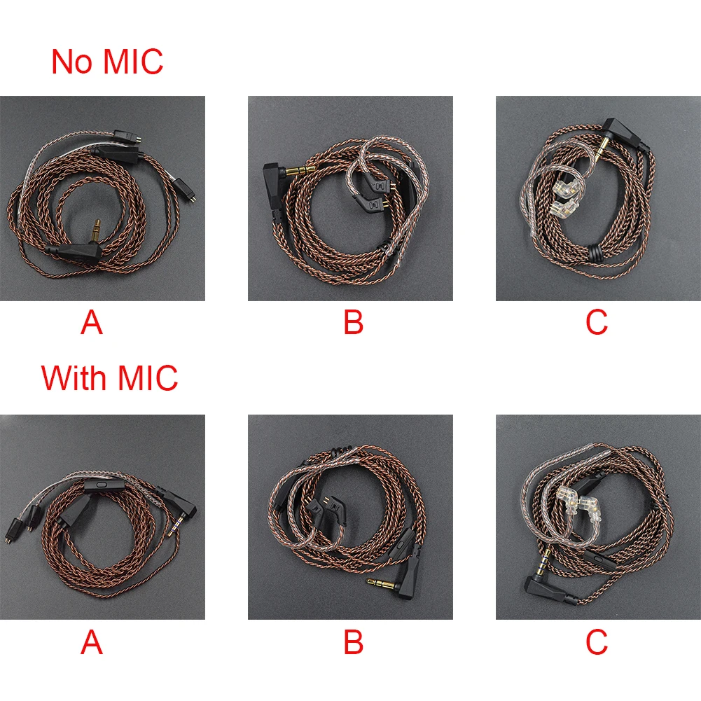 

Stable 0.75mm 2 Pin Dedicated L Plug Accessories Copper Plated Upgrade Sound Audio Earphones Cable Replacement Wire For KZ ZS5 6