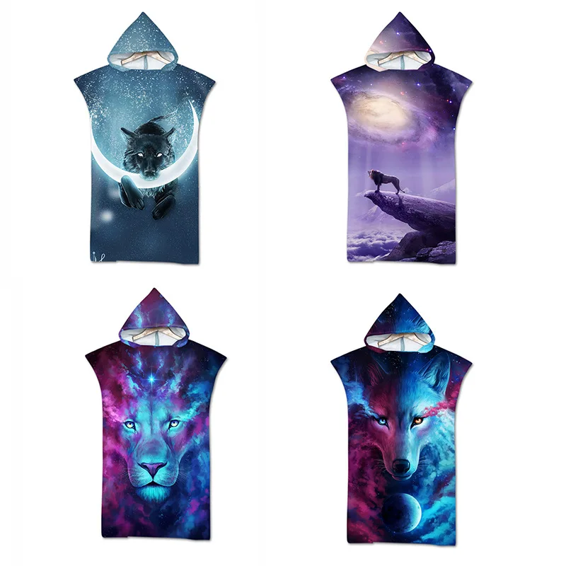 S Sea Turtle Tiger Lion Animal Swimming Bath Towel Quick-drying