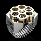 Модное механическое кольцо с русской рулеткой, двухцветные геометрические кольца для мужчин, готика, стимпанк, изысканная бижутерия для вечеринки Z4T46