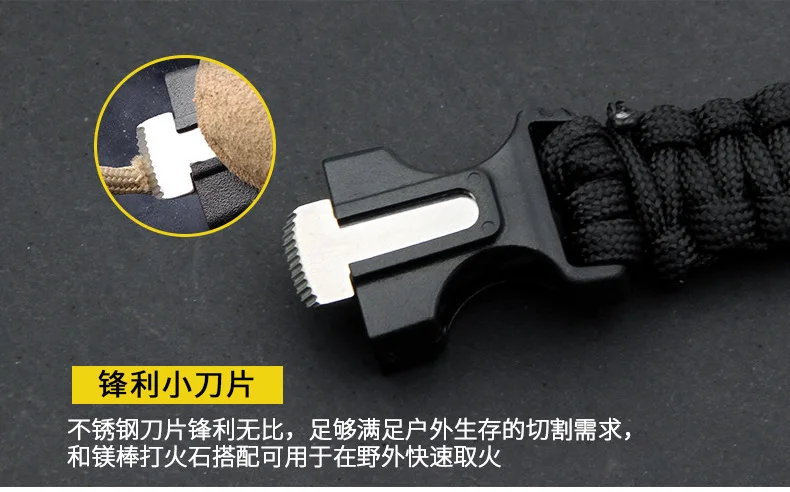 

2020 Multifunctional Braided Bracelet Men Survival Outdoor Camping Rescue Emergency Rope Bracelets For Women Dropshipping