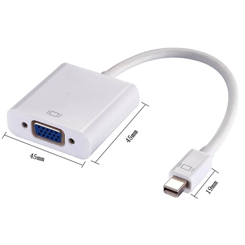 Видеоадаптер Mini DP на VGA 1080p Thunderbolt переходник с порта дисплея кабели Vga патч-корд ISO