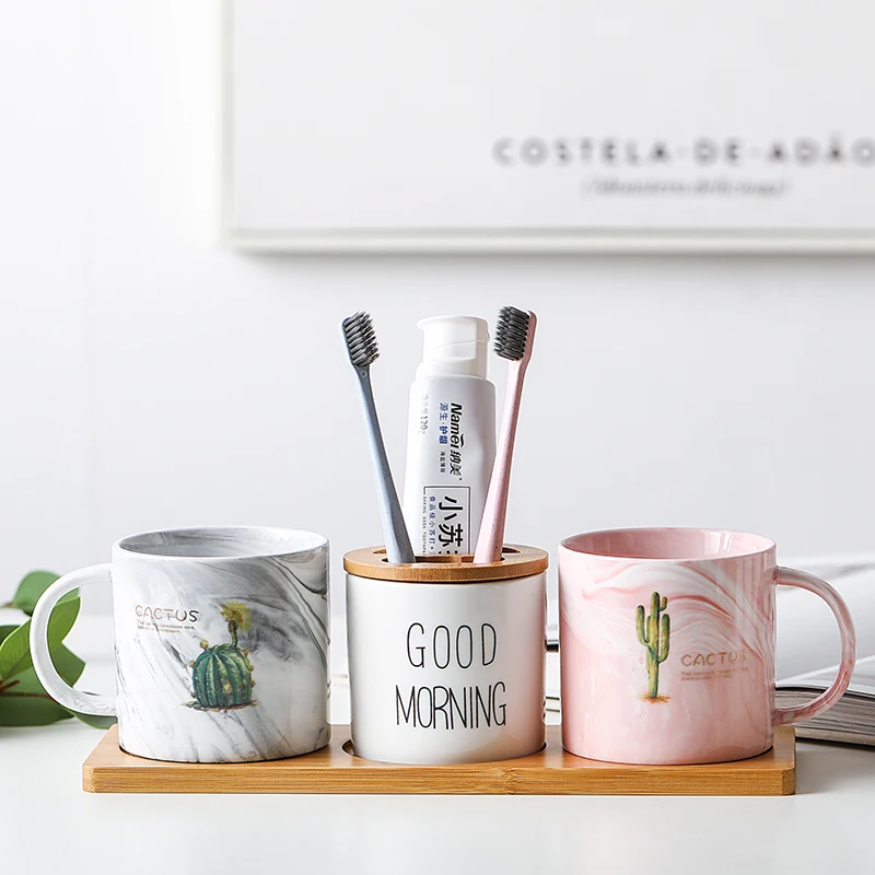 Скандинавский домашний декор керамический Мраморный Набор бамбуковых подносов