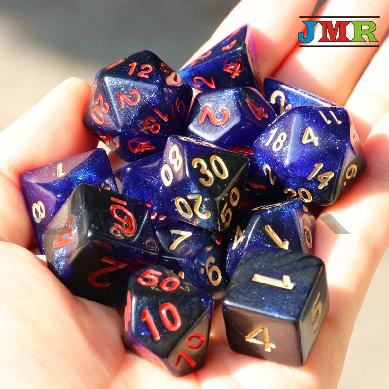 Супер Вселенная Галактика кости набор D4-D20 RoyalGemini с блестящим блеском эффектно