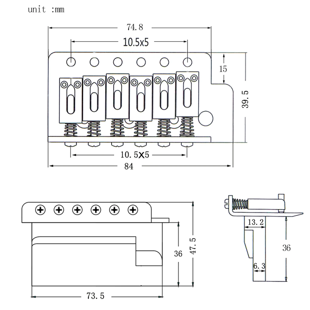 Guitar Tremolo Bridge Set for Electric Squier Replacement | Спорт и развлечения