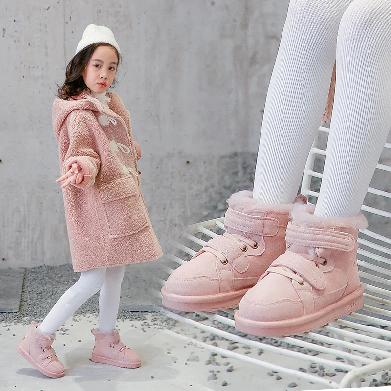 Зимние Girls'Snow сапоги 2021 новые теплые нескользящей низкой подошве для мальчиков