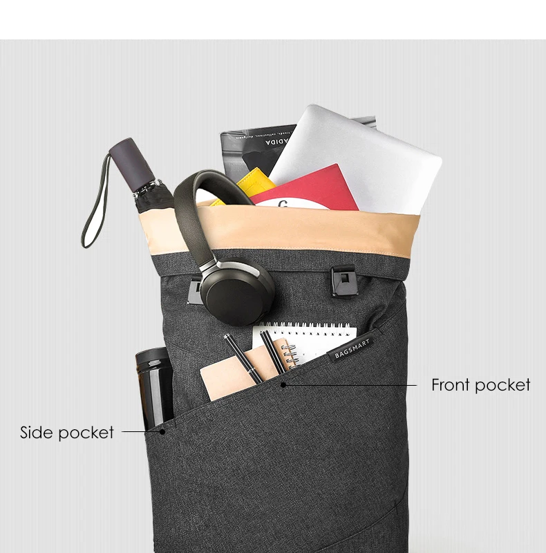 BAGSMART, новинка, мужской рюкзак для ноутбука, 15,6 дюймов, рюкзак, школьная сумка, для путешествий, водонепроницаемый рюкзак, женский, для ноутбука, сумка для компьютера