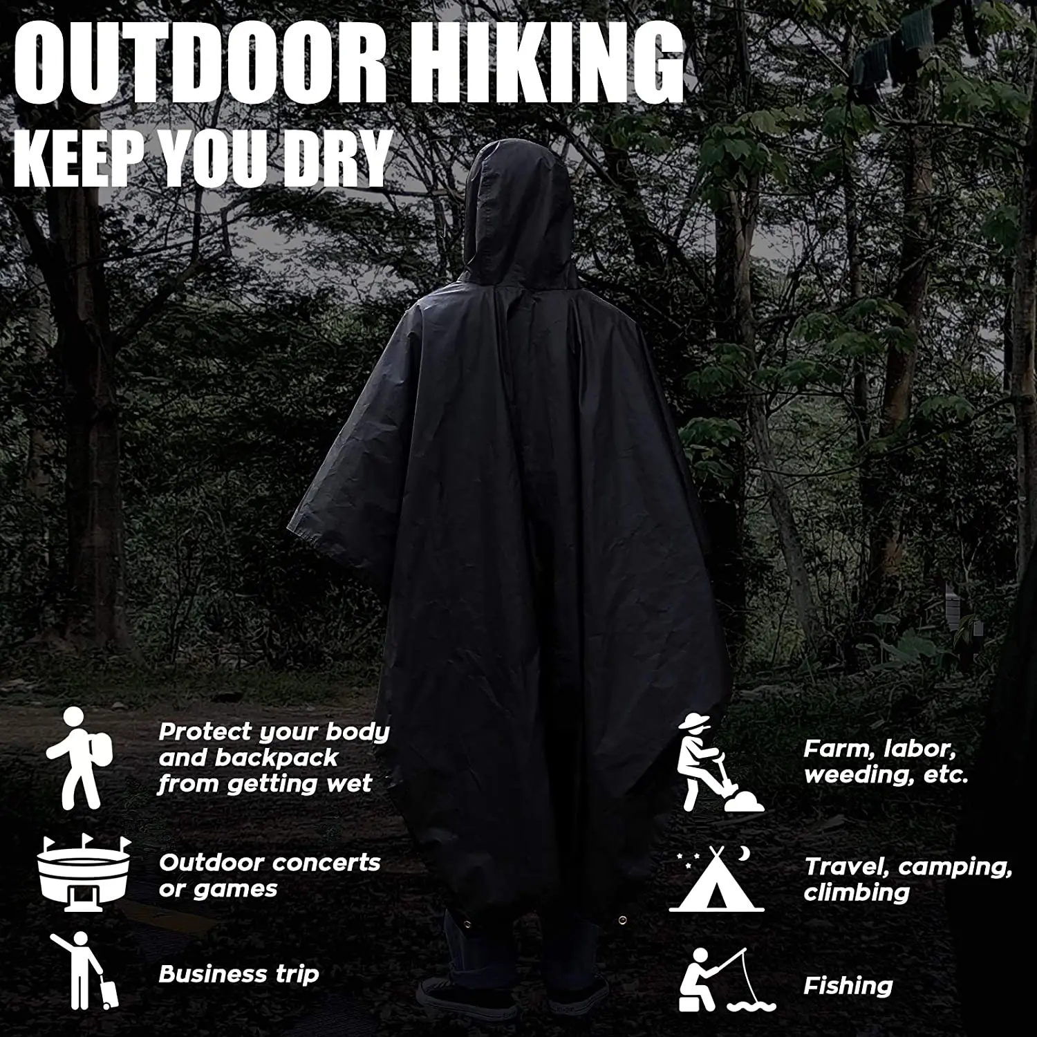 3 в 1 уличный военный водонепроницаемый дождевик для мужчин и женщин мужской от