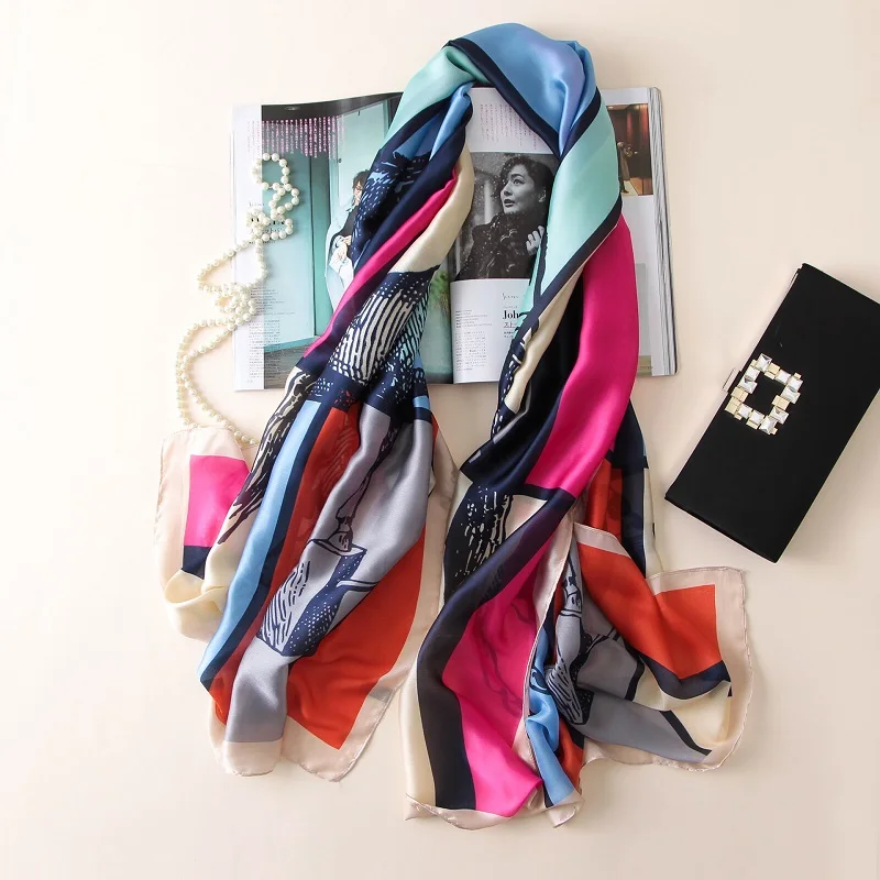 

Yulaili 2020 Fashion Spring Scarves Colorful Graffiti Design Scarf Women Soft Shawls Wraps Long Scarves Wholesale