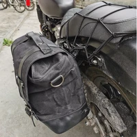 retro locomotive side bag universal waterproof side bag motorcycle canvas bag knight saddle bag